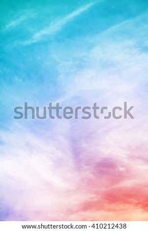 cloud background with a pastel colored
