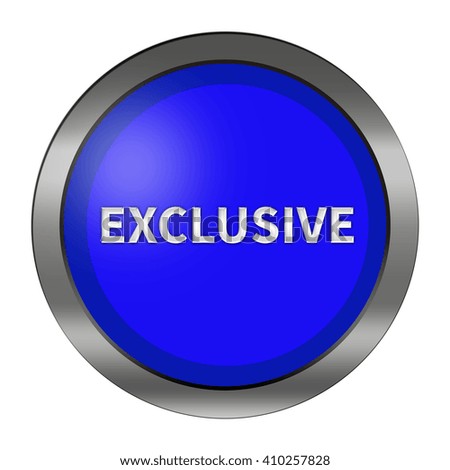 exclusive button isolated
