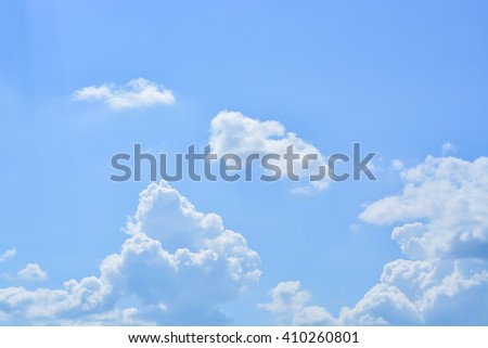 Beautiful and clear Blue sky with clouds, for a background