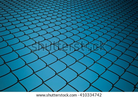 Mesh netting on the background of the sky creates a very interesting pattern. It can be used as the background or texture