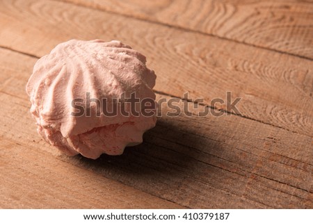 marshmallow on a wooden background