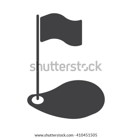 Golf icon Vector Illustration on the white background.