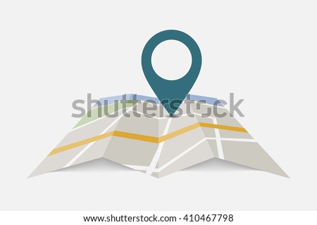 Map pin point icon. Locator position pinpoint vector. Trendy navigation symbol for website design, mobile app. Logo illustration. Royalty-Free Stock Photo #410467798