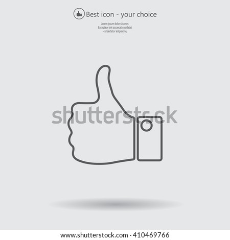 Vector thumb up icon