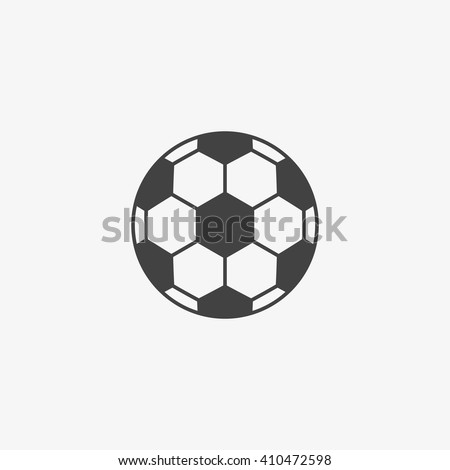Football ball Icon in trendy flat style isolated on grey background. Soccer ball pictogram. Football symbol for your web site design, logo, app, UI. Vector illustration, EPS10.