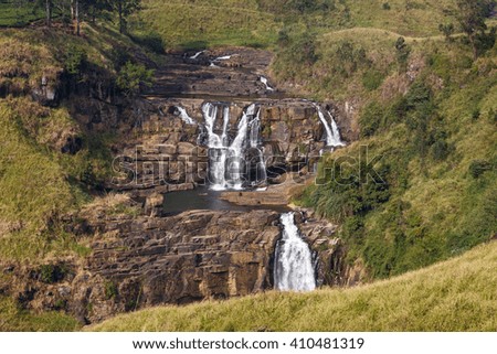 St. Clairs Falls. Sri Lanka. Beautiful landscape.