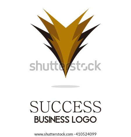 Success curve of character abstract vector and logo design or template passion business icon of company identity symbol concept