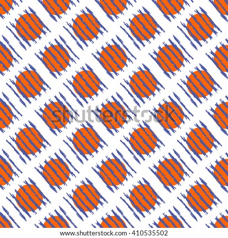 Decorative pattern with abstract details and circles. Vector seamless texture.For printing on packaging, textiles, paper and other materials