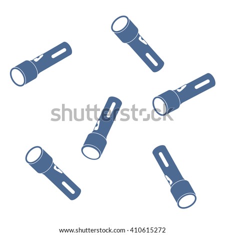 Nice picture of a colored flashlights on a white background