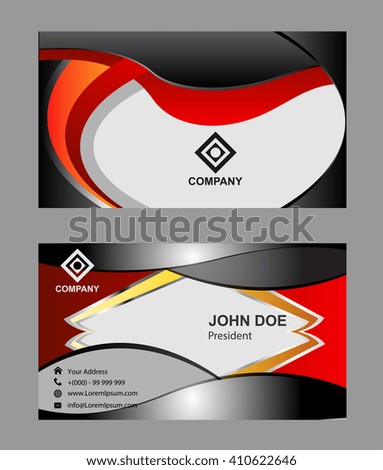 Business card template. Elegant vector illustration
