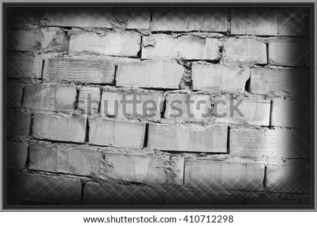 Brick gray wall background and texture