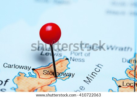 Stornoway pinned on a map of Scotland
