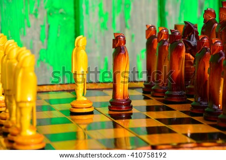 beautiful pieces of handmade chess
