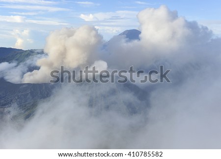 Crater of Bromo volcano, Indonesia