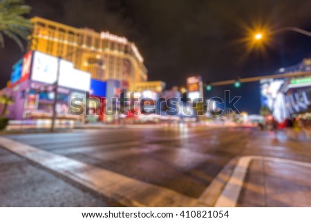 Abstract Blurry Background: City life in Las Vegas