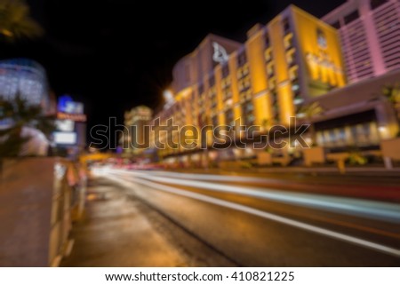 Abstract Blurry Background: City life in Las Vegas