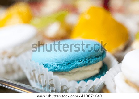 Stack Focus Image Of Colorful French Macarons 