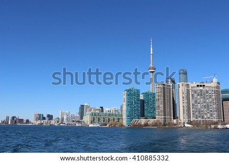 Partial view of Skyline of Toronto. Canada