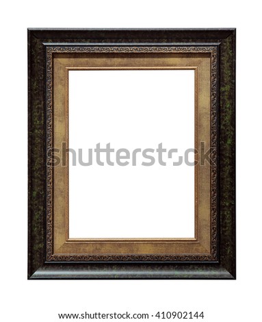 Retro picture photo frame isolated on white background