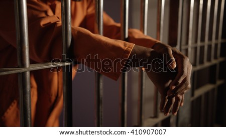 African American Man in Prison  Royalty-Free Stock Photo #410907007