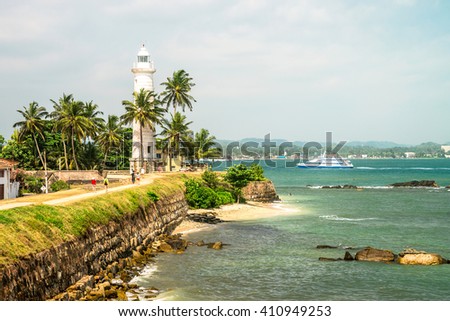 Lighthouse area, Galle gort - Sri Lanka Royalty-Free Stock Photo #410949253
