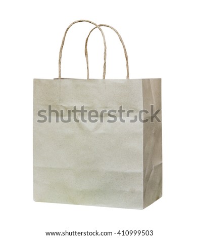 Paper bags isolated on white background.