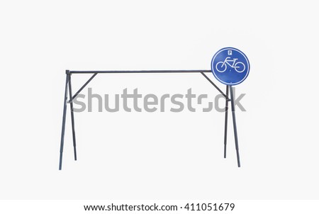 Bicycle parking sign isolated