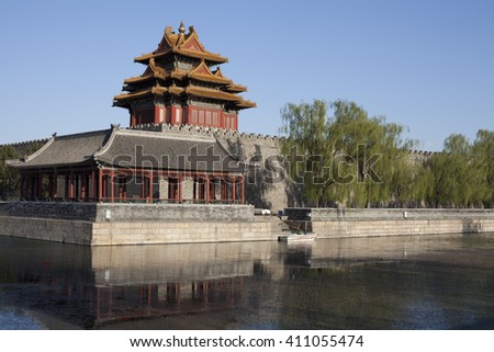 Northwest Corner Tower of the Forbidden City, shot in Beijing, China