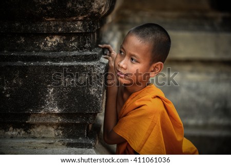 Novice Monk in the temple