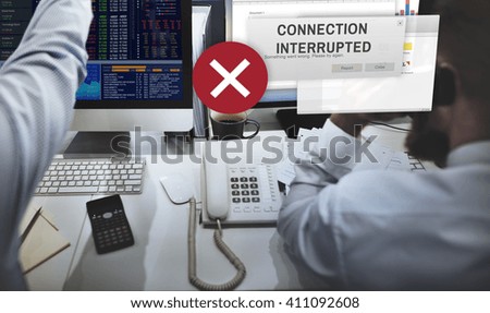 Attention Alert Connection Interrupted Warning Concept