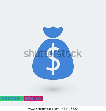 Money bag sign icon