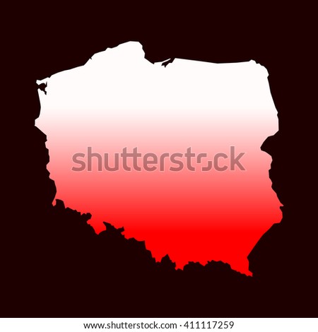 Art Poland map flag. Gradient vector