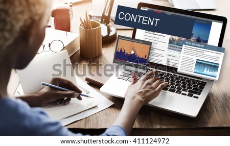 Media Journalism Global Daily News Content Concept Royalty-Free Stock Photo #411124972
