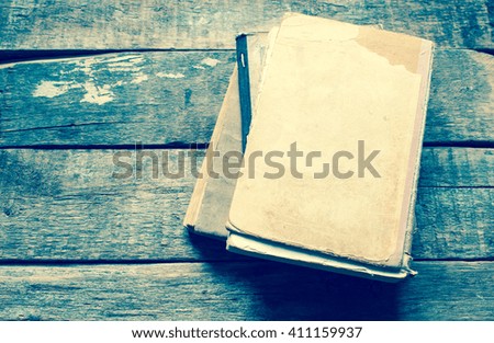 Old books/toned photo