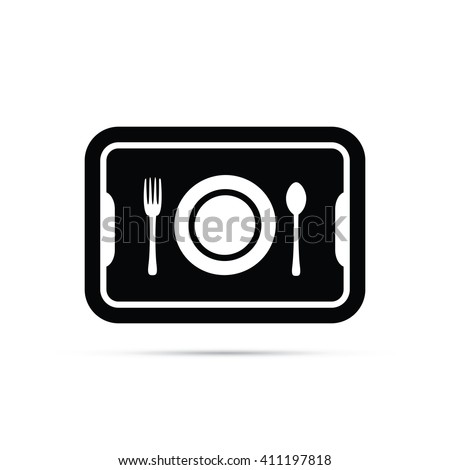School Lunch Tray Icon Royalty-Free Stock Photo #411197818