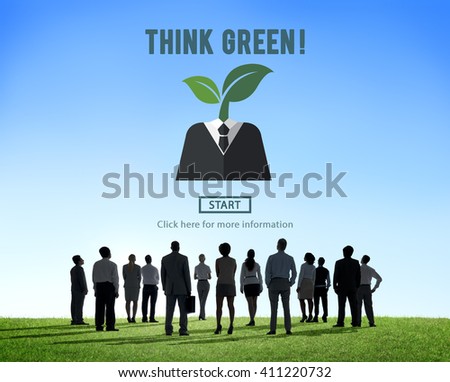Think Green Ecology Environmental Conservation Concept