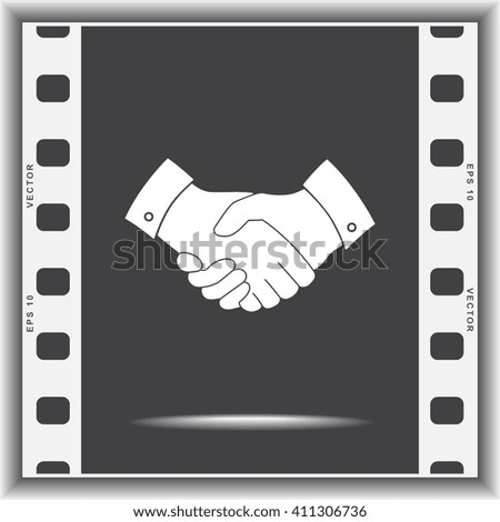 Handshake sign icon, vector illustration. Flat design style 