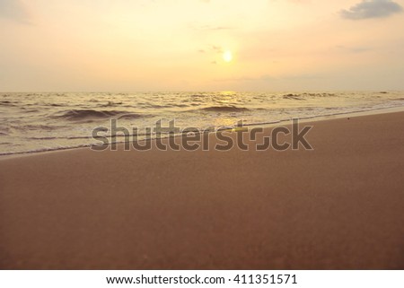 sunset and beach
