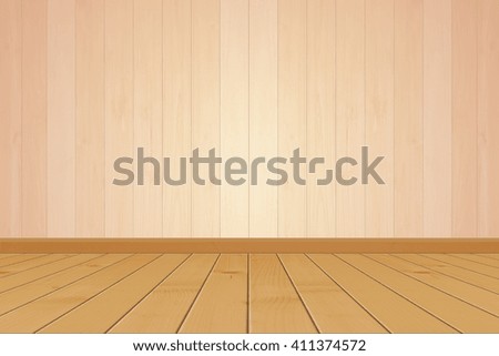 interior room with bright wooden. wall and floor