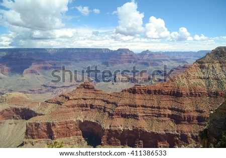 Layers of Rock in the Grand Canyon Royalty-Free Stock Photo #411386533