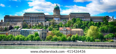 The Royal Palace, Budapest, Hungary Royalty-Free Stock Photo #411426436