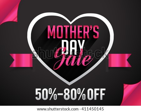Banner,flyer or poster of Mother's Day,sale shopping offer background.