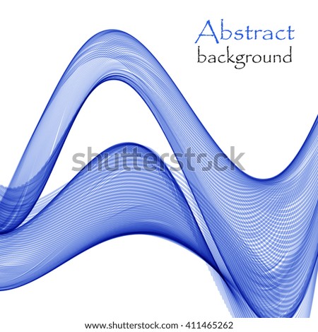 Blue background with abstract wave