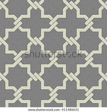 Seamless Moroccan pattern in brown and beige. Ethnic pattern. Can be used for ceramic tile, wallpaper, linoleum, surface textures, web page background