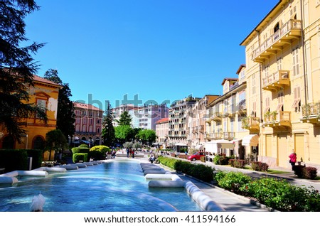 Small Italian Town Acqui Terme Royalty-Free Stock Photo #411594166