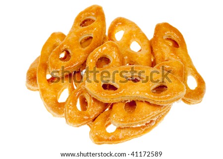 krakeling a Dutch cookie isolated on a white background