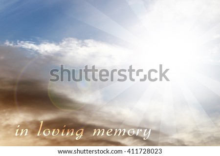 In Loving Memory Mourning Background Royalty-Free Stock Photo #411728023