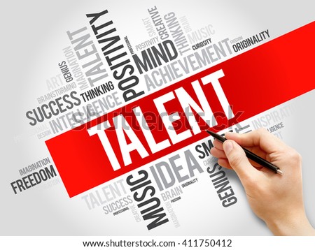 Talent word cloud, business concept