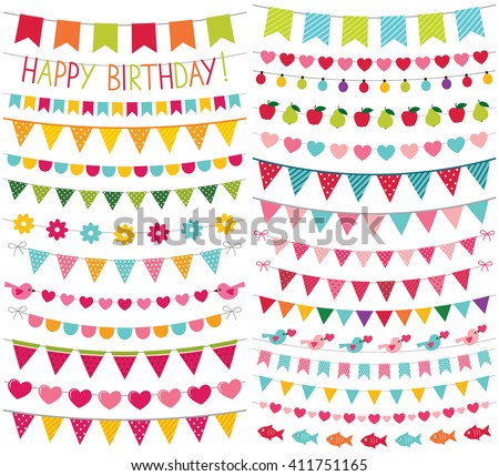 Colorful birthday and party vector decoration