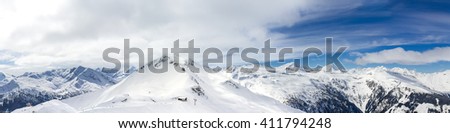 Panoramic views of the Hohe Tauern in Austria